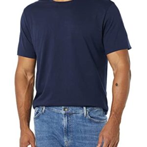 Amazon Essentials Men's Slim-Fit Short-Sleeve Crewneck T-Shirt, Pack of 2, Navy/Dark Blue, X-Large