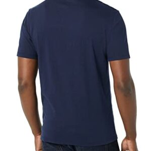 Amazon Essentials Men's Slim-Fit Short-Sleeve Crewneck T-Shirt, Pack of 2, Navy/Dark Blue, X-Large