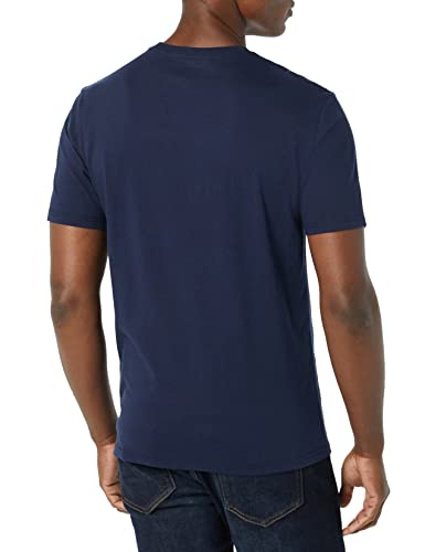 Amazon Essentials Men's Slim-Fit Short-Sleeve Crewneck T-Shirt, Pack of 2, Navy/Dark Blue, X-Large