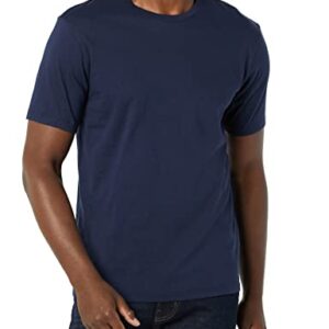 Amazon Essentials Men's Slim-Fit Short-Sleeve Crewneck T-Shirt, Pack of 2, Navy/Dark Blue, X-Large