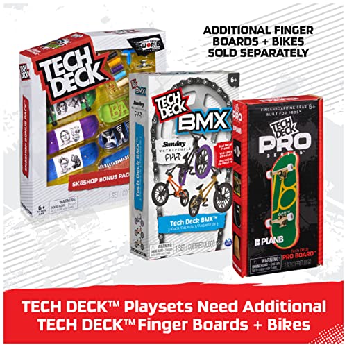 TECH DECK, Competition Wall X-Connect Park Creator, Customizable and Buildable Ramp Set with Exclusive Fingerboard, Kids Toy for Boys and Girls Ages 6 and up