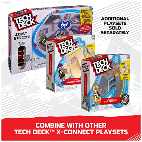 TECH DECK, Competition Wall X-Connect Park Creator, Customizable and Buildable Ramp Set with Exclusive Fingerboard, Kids Toy for Boys and Girls Ages 6 and up