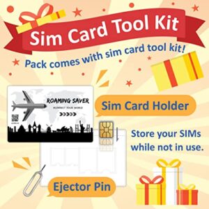 SIM2ROAM Europe Data SIM Card Prepaid 10GB 30 Days | 5G/4G/LTD High Speed Data - France, UK, Germany, Italy, Spain, Ireland, Sweden, Europe Roaming Free (10GB / 30Days)