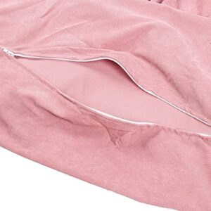 HIHTGS Adult Toy Corduroy Storage Soy Bag Bean Bag, Bean Bag Chair Lazy Sofa Beanbag Cover Bean Bag Sofa Chairs Cover Bean Bag Chair Cover(No Filler) (Pink, 27.56inch X 31.50inch)