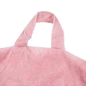 HIHTGS Adult Toy Corduroy Storage Soy Bag Bean Bag, Bean Bag Chair Lazy Sofa Beanbag Cover Bean Bag Sofa Chairs Cover Bean Bag Chair Cover(No Filler) (Pink, 27.56inch X 31.50inch)