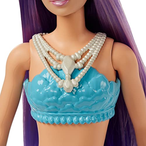 Barbie Dreamtopia Mermaid Doll with Purple Hair, Blue & Purple Ombre Tail & Tiara Accessory