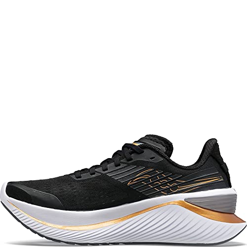 Saucony Men's Endorphin Shift 3 Running Shoe, Black/GOLDSTRUCK, 9.5 Wide