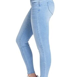 YMI Women’s Mid Rise Skinny Jeans, Wannabettabutt, Sustainably Made, Zip Fly, 3-Button, Fitted, Trendy, Butt-Lifting Stretchy Denim, Mid Waisted Jean, Full Length