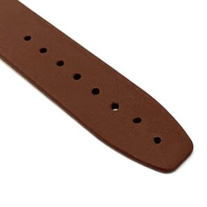 Shoptictoc Quick Release Leather Watch Band for Skagen - Light Brown - Slim Replacement Watch Strap for Skagen Smart Watch Bands and Classic Watches - Gold Buckle - 18mm