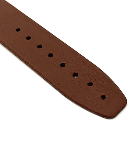 Shoptictoc Quick Release Leather Watch Band for Skagen - Light Brown - Slim Replacement Watch Strap for Skagen Smart Watch Bands and Classic Watches - Gold Buckle - 18mm