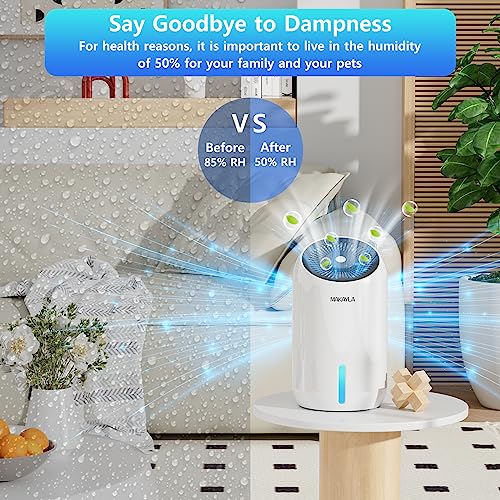 Dehumidifiers for Home, Makayla Dehumidifier 30 OZ(860ml),2200 Cubic Feet Small Dehumidifier with Auto Shut Off and 7 Colors Lights,Ultra Quiet for Home,Wardrobe,Closet,Bathroom,Bedroom,Trailer,RV