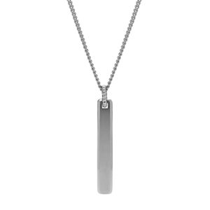 fossil men's men's stainless steel necklace, color: silver (model: jf03988040)