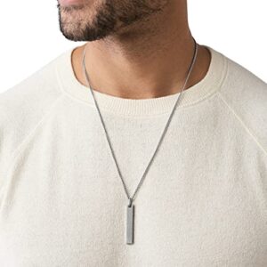 Fossil Men's Men's Stainless Steel Necklace, Color: Silver (Model: JF03988040)