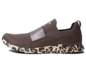 athletic propulsion labs apl women's techloom bliss shoes, chocolate/leopard, 7
