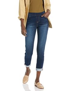 wallflower women's pull on denim cropped high-rise insta soft juniors jeans, lake ankle, 11