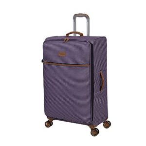 it luggage beach stripes 30" softside checked 8 wheel spinner, blue/pink