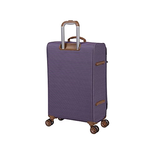 it luggage Beach Stripes 30" Softside Checked 8 Wheel Spinner, Blue/Pink