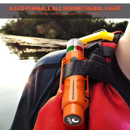 GOODSMANN Boat LED All Round Signal Light with Suction Cup & Magnetic Base for Boat Kayak