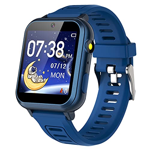 Kids Game Smart Watch for Kids with 24 Puzzle Games HD Touch Screen Camera Music Player Pedometer Alarm Clock Calculator Flashlight 12/24hr Kids Watches Gift for 4-12 Year Old Boys Toys for Kids