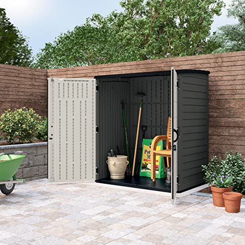 GXP 6x4 Vertical Shed 106 cu. ft Storage Outdoor All-Weather Construction