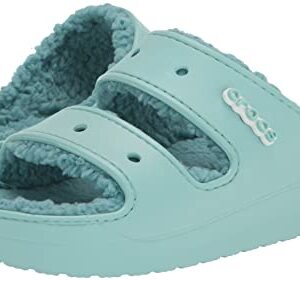 Crocs Unisex Classic Cozzzy Sandals, Fuzzy Slippers and Slides, Pure Water, 6 US Men