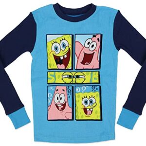 Spongebob Squarepants Boys 2 Piece Pajama Set with Slippers, Size 10 Navy