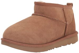 ugg girls kids' classic ultra mini fashion boot, chestnut, 5 big