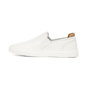 ugg women's alameda slip on sneaker, bright white leather, 7.5