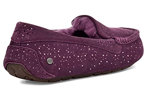 UGG Women's Ansley Metallic Spots Slipper, Pinot Noir, 5