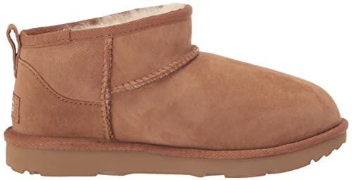 UGG Girls Kids' Classic Ultra Mini Fashion Boot, Chestnut, 5 Big