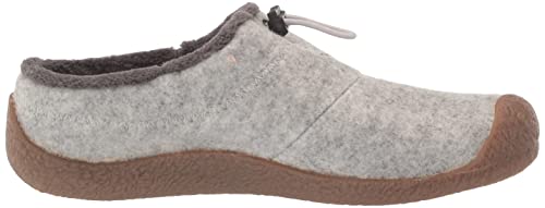 KEEN Women's Howser 3 Slide Comfy Durable Slippers, Light Gray Wool/Vapor, 7