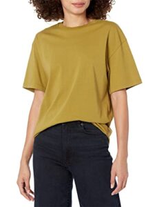 the drop women's lydia loose short sleeve drop shoulder jersey t-shirt, olive oil , s
