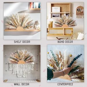 Natural Pampas Grass & Preserved Flowers Decor Wreath & Home Decoration Pieces Wall Hanging | dired Flowers Boho Decoration | Suitable for DIY Rustic Trendy Minimalist Farmhouse Room & Wedding Decor