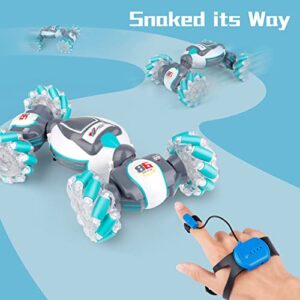 Gesture Sensing RC Stunt Car Toys for 6-12 yr Boys&Girls - Best Birthday Gifts for Kids, 2.4Ghz H&Controlled Remote Control Twist Cars, PREPOP 4WD Transform Off Road for Rotating