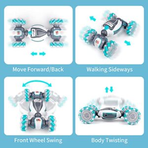 Gesture Sensing RC Stunt Car Toys for 6-12 yr Boys&Girls - Best Birthday Gifts for Kids, 2.4Ghz H&Controlled Remote Control Twist Cars, PREPOP 4WD Transform Off Road for Rotating