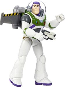 mattel lightyear toys 12-in action figure with accessories, space ranger gear alpha buzz with jetpack & blaster