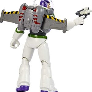 Mattel Lightyear Toys 12-in Action Figure with Accessories, Space Ranger Gear Alpha Buzz with Jetpack & Blaster