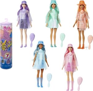 barbie color reveal doll, pet & accessories, sunshine & sprinkles series, 25 surprises, 1 barbie doll (styles may vary)