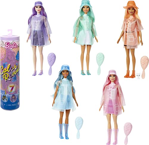 Barbie Color Reveal Doll, Pet & Accessories, Sunshine & Sprinkles Series, 25 Surprises, 1 Barbie Doll (Styles May Vary)