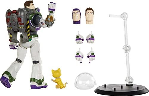 Disney Pixar Lightyear Pixar Spotlight Series Buzz Lightyear Collectible 7 Inch Scale Figure, 32 Articulations, 3 Expressions, Sox, Jetpack 6 Years & Up