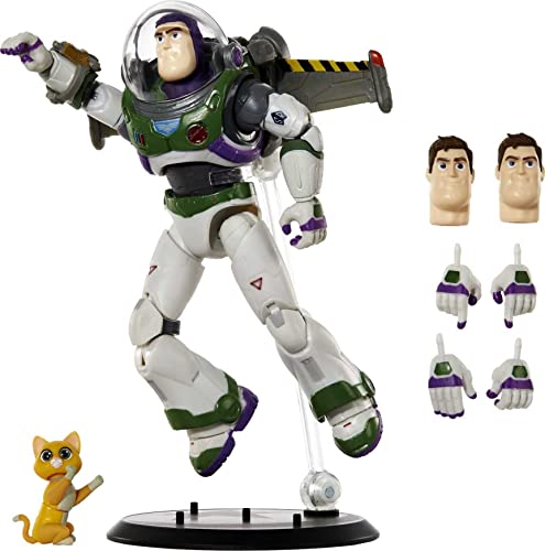 Disney Pixar Lightyear Pixar Spotlight Series Buzz Lightyear Collectible 7 Inch Scale Figure, 32 Articulations, 3 Expressions, Sox, Jetpack 6 Years & Up