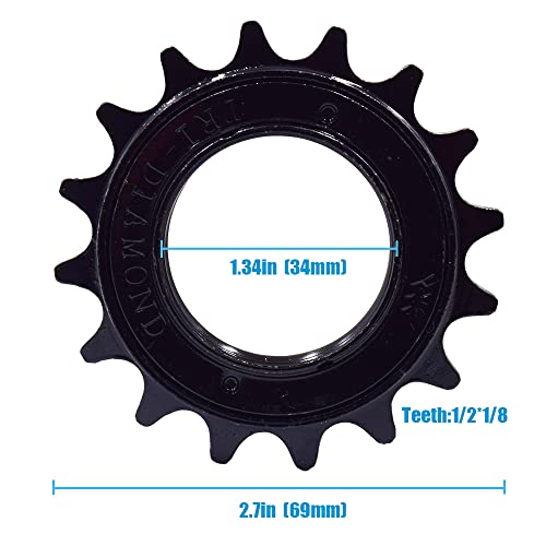 DRIFT MANIAC Single Speed Freewheel 16t for Ebike,1/2x1/8