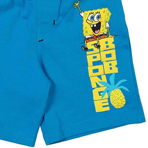 SpongeBob SquarePants Patrick Toddler Boys French Terry 2 Pack Shorts Blue/White 3T