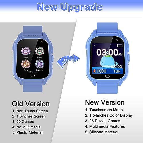 Kids Smart Watch for Boys Kids Game Watches with 26 Games Touch Screen Kids Waterproof Watch Kids Digital Watch with Camera Pedometer Video MP3 Alarm... Gift for 3-12 Year Old Boys Toys for Kids