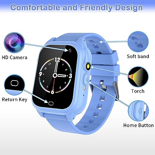 Kids Smart Watch for Boys Kids Game Watches with 26 Games Touch Screen Kids Waterproof Watch Kids Digital Watch with Camera Pedometer Video MP3 Alarm... Gift for 3-12 Year Old Boys Toys for Kids