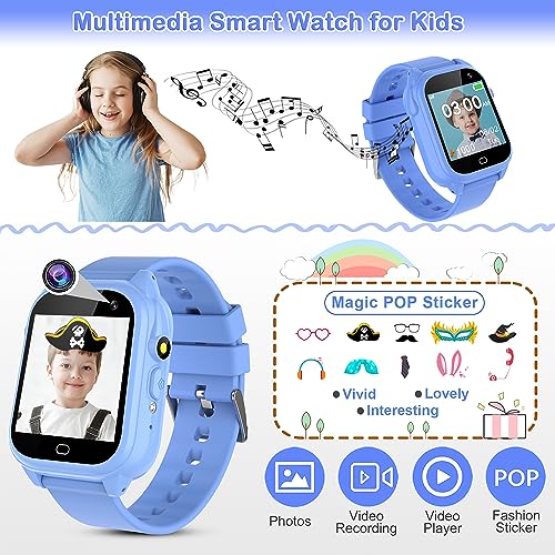 Kids Smart Watch for Boys Kids Game Watches with 26 Games Touch Screen Kids Waterproof Watch Kids Digital Watch with Camera Pedometer Video MP3 Alarm... Gift for 3-12 Year Old Boys Toys for Kids