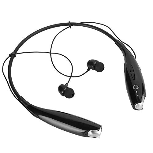 Entatial HV-800 Headset Hanging Neck Headphones Black Noise Reduction for Music//Calls Neckband Smartphone(Black)