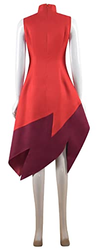 Jannoyra Luz Noceda Cosplay The Owl House Eda Dress Uniform Outfits Women Girls Owl House Halloween Red Skirt Suit Full Set (Medium, Eda Suit)