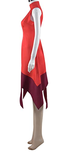 Jannoyra Luz Noceda Cosplay The Owl House Eda Dress Uniform Outfits Women Girls Owl House Halloween Red Skirt Suit Full Set (Medium, Eda Suit)