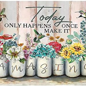 Inspirational Flower Paint by Numbers for Adults Beginner DIY Arts and Crafts Paintwork with Paintbrushes Canvas Oil Painting Wall Decor 16X20 inch